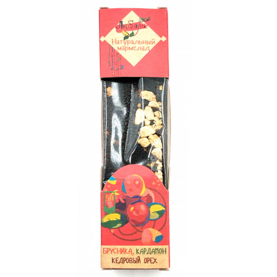 Мармелад "Гурман" Брусника+Кедровый орех+Кардамон, 50 гр