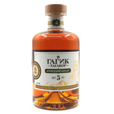 Коньяк "Гагик Тагавор" 5 лет 0,5л 40%
