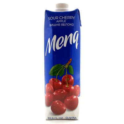 Сок Вишнево-яблочный нектар МЕНК, 1 л