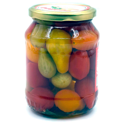 Цветные помидоры черри маринованные, (Анкаван Прод), 720 гр