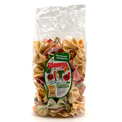 Лапша "Бантики, овощная фантазия", 500 гр  Azia Pasta