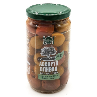 Оливки "Ассорти №11" б/к (HiFood) 350 гр