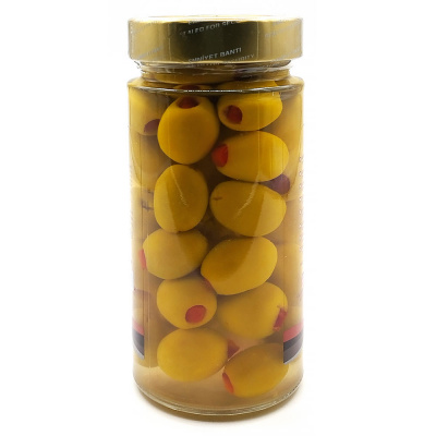 Зелёные оливки с перцем "Katre" 750 гр