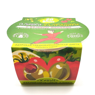 Оливки Халкидики с вяленым томатом "28 Olives" 130 гр