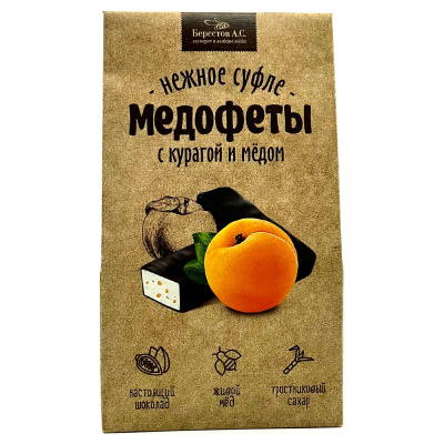 Конфеты в шок гл Медофеты суфле курага и мёд 150 гр