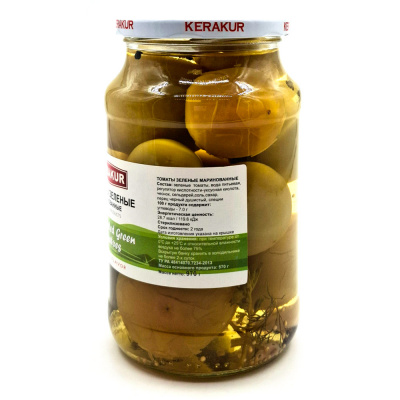 Томаты зеленые маринованные (Керакур) 970 гр