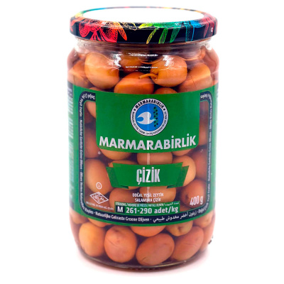 Оливки зеленые нат М с/к в рассоле, 710 гр  Marmarabirlik Cizik
