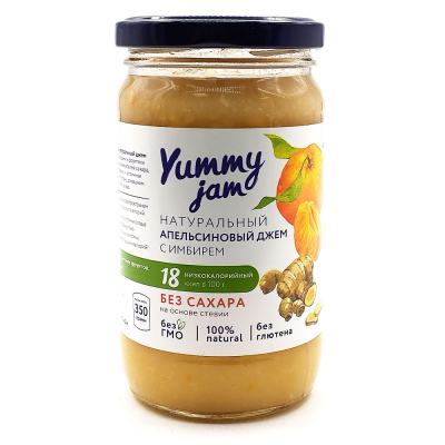 Джем апельсиновый с имбирем Yummy jam б/с, 350 гр