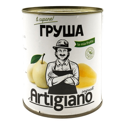 Груши в сиропе (половинки) "Artigiano" 820 гр