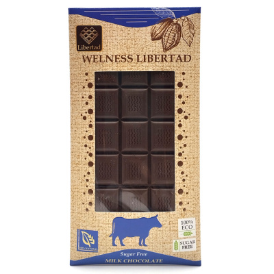 Шоколад молочный б/с "Welness Libertad" 80 гр Шоколад молочный б/с "Welness Libertad" 80 гр