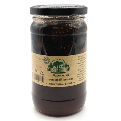 Варенье из сосновой шишки с ореховым ассорти (Сибирский пир) 440 гр