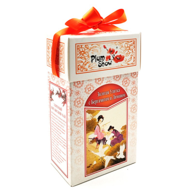 Чёрный чай Золотая Улитка с бергамотом и Лимоном "Plum Snow" 100 гр