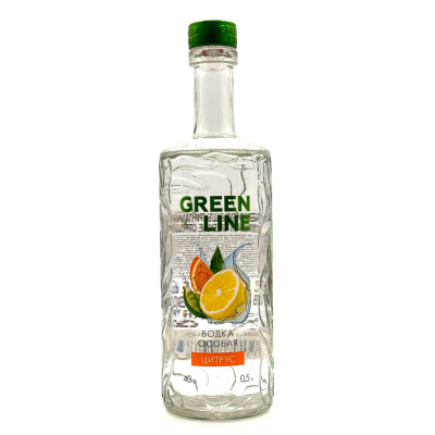 Водка особая "Бульбашъ Гринлайн. Цитрус" 0,5л 40%