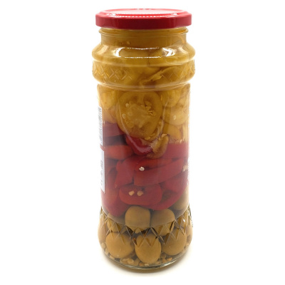 Оливки с перцами "Ассорти №9" с/к (HiFood) 550 гр