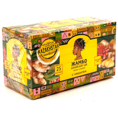 Чай "Жамбо" с имбирем в/с 25шт по 2гр