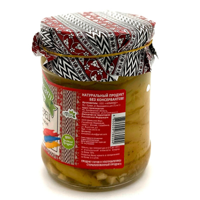 Острый перец в подсолнечном масле с чесноком (Green Dream) 450 гр