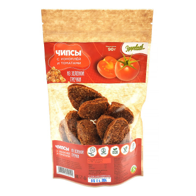 Чипсы гречишно-конопляные с томатами 90 гр