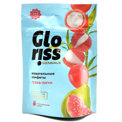 Жевательные конфеты "Гуава-личи" в шоколаде (Glorᴉss), 75 гр