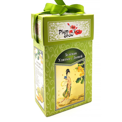 Зелёный чай Зелёная Улитка с дыней "Plum Snow" 100 гр