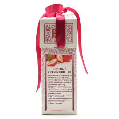 Чёрный чай Золотая Улитка со сливками и клубникой "Plum Snow" 100 гр